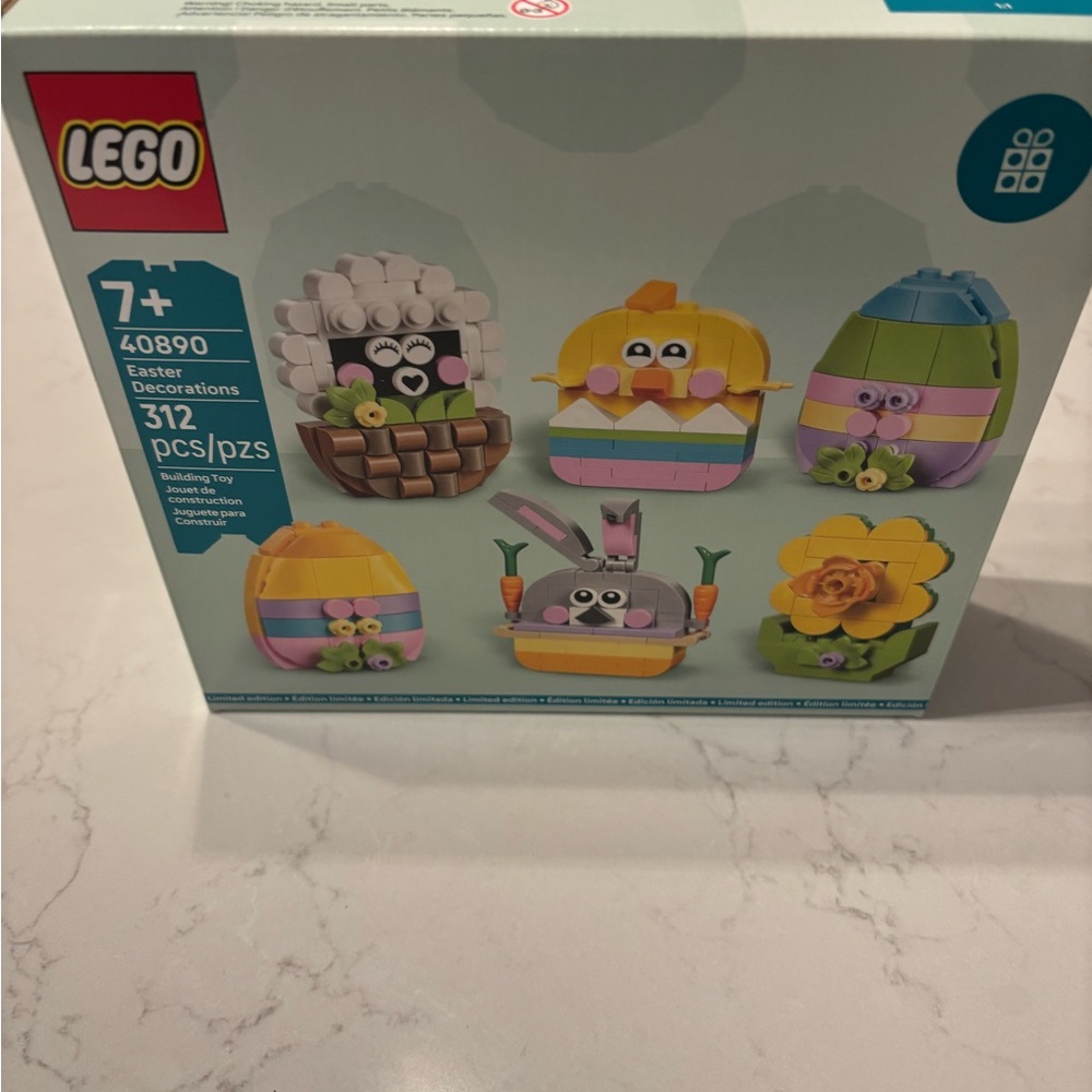 Brand new-Lego Easter Decorations Set - Yellow Pink Green Blue White Brown